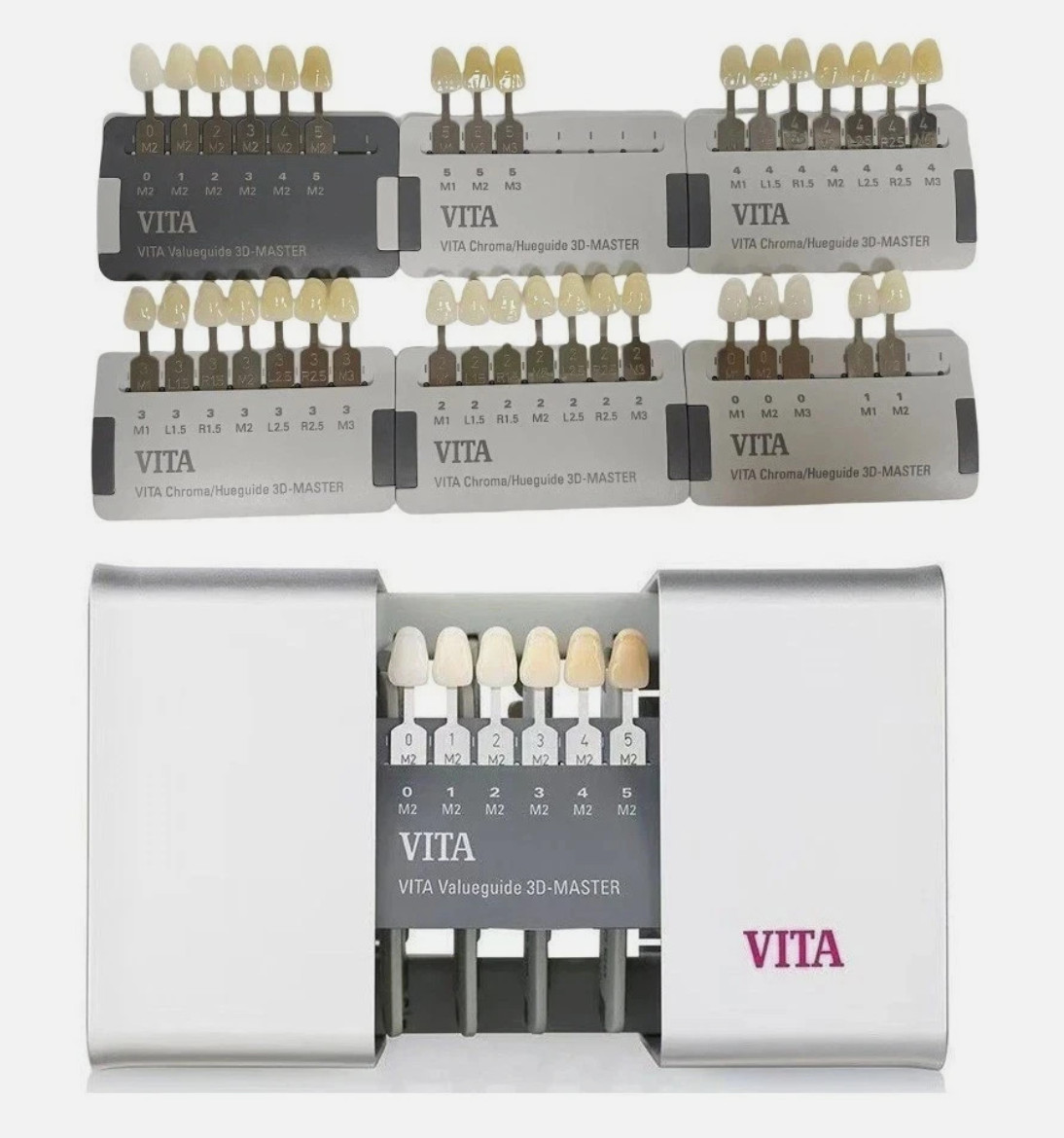 32 Colours VITA 3D Master Linearguide Resin Shade Guide Contrast OEM