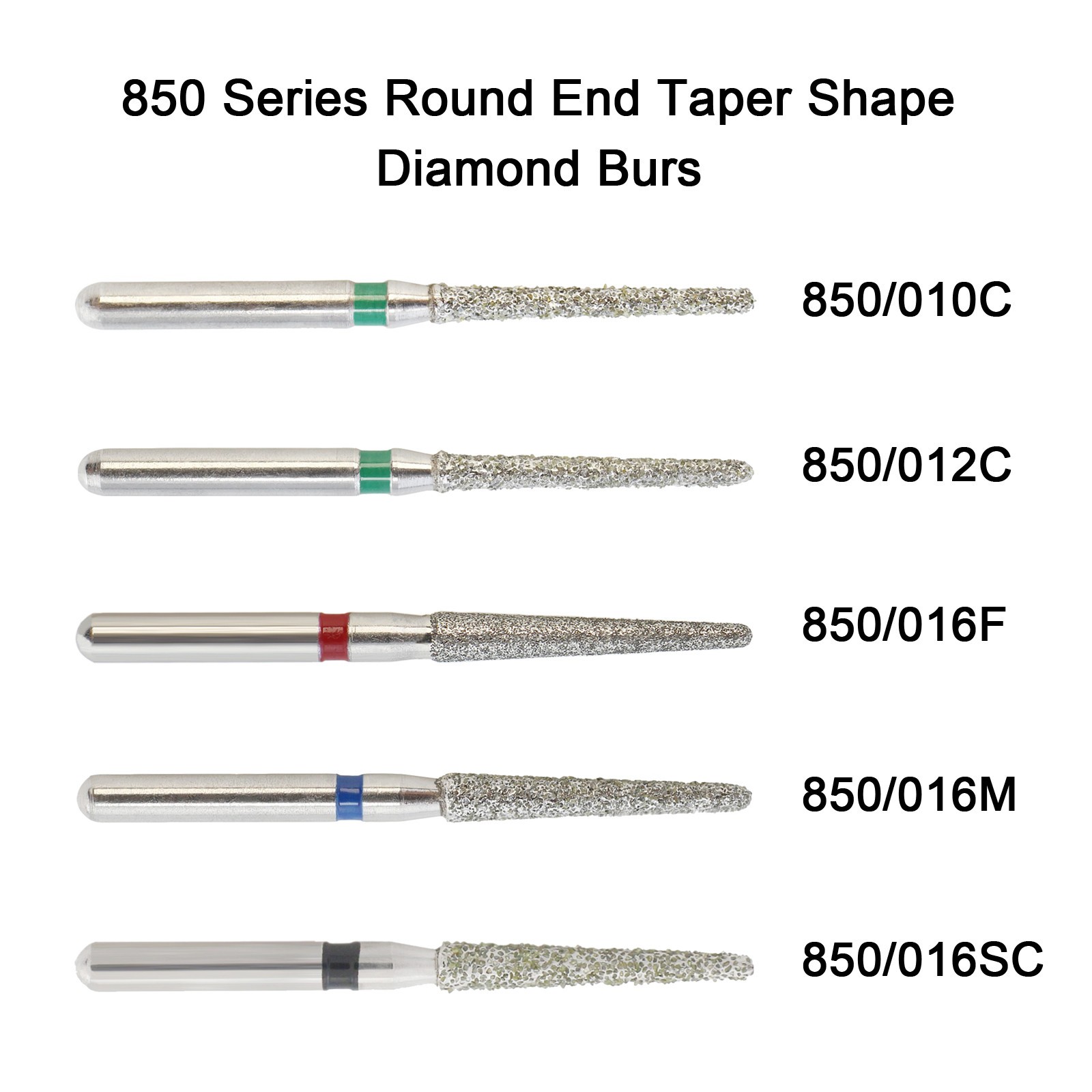 Dental Diamond Burs Football Egg Round Ball Taper Flame Burr FG High Speed Bur
