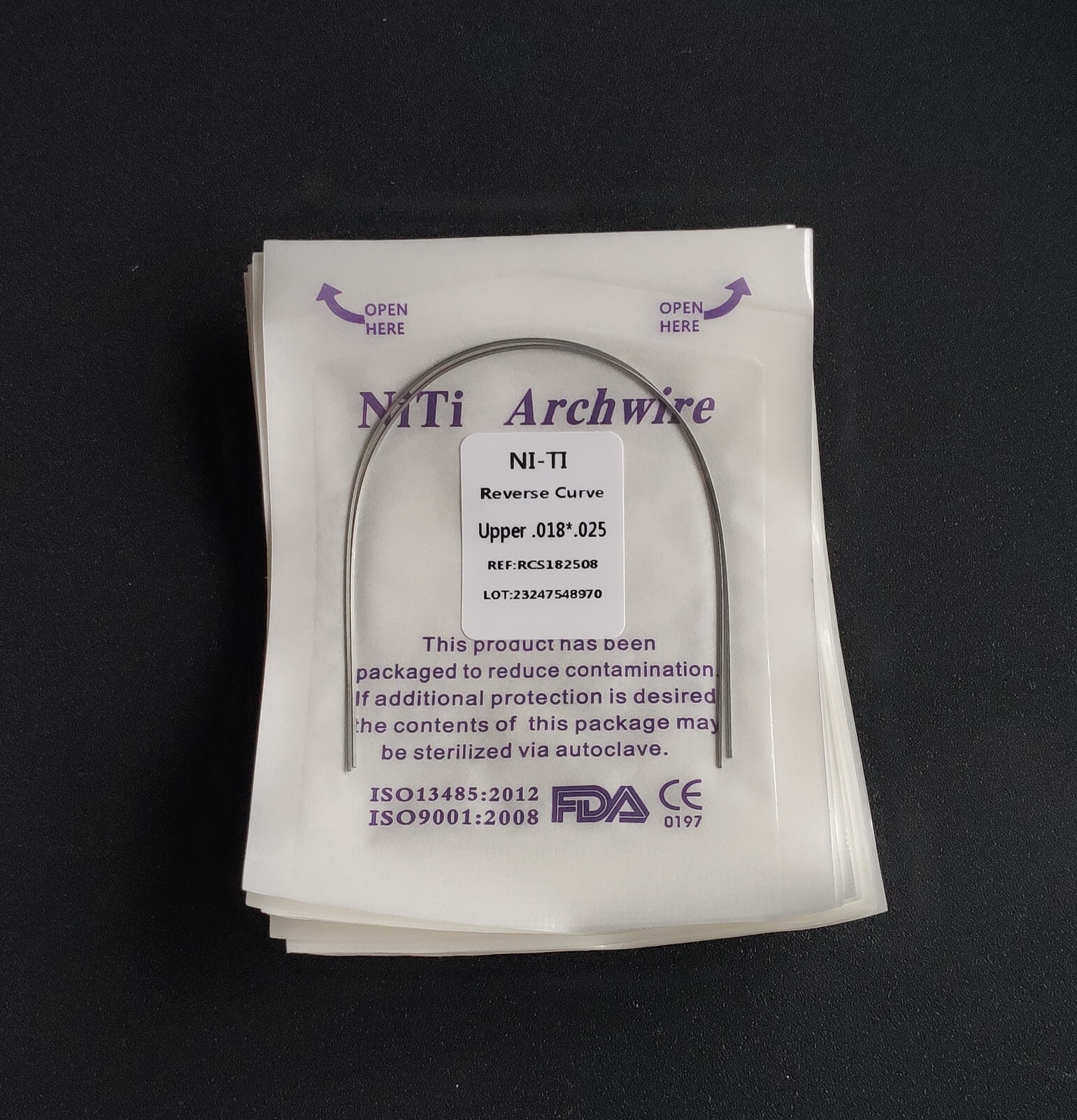 20Pack Dental Orthodontic Super Elastic Reverse Curve NITI Arch Wire Rectangular