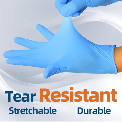 Nitrile Exam Gloves, 3.5-Mil Blue Disposable Medium (Pack of 1000),