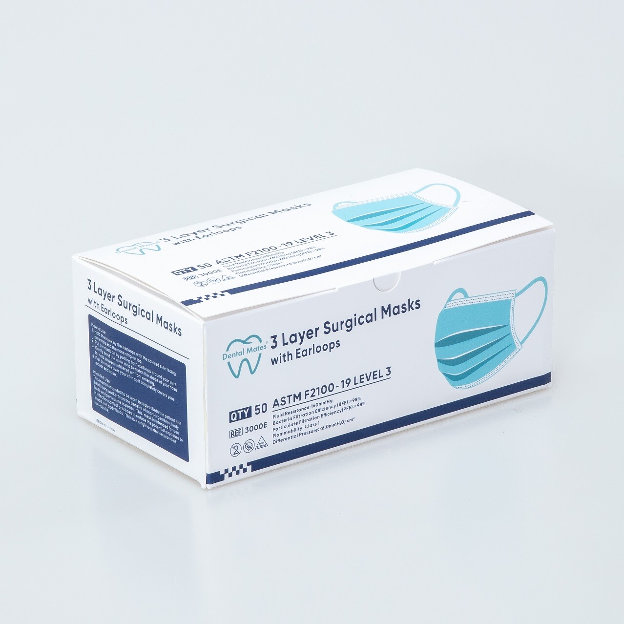 ASTM LEVEL 3 FACEMASKS FDA CLEARED 50PCS PER BOX