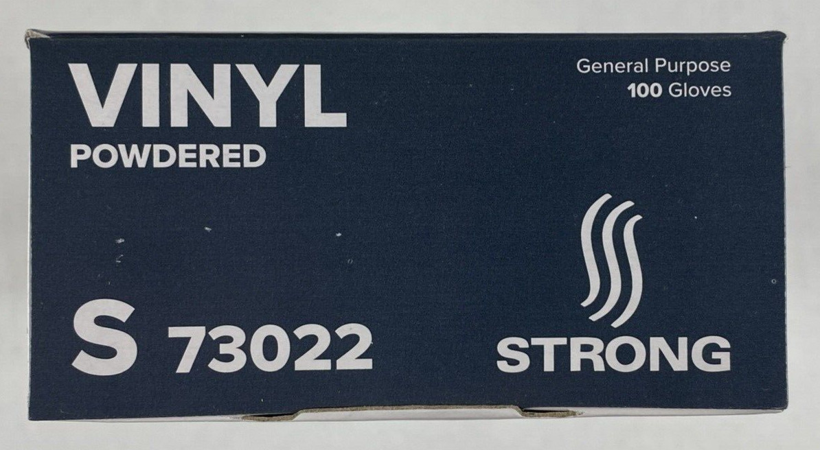 Lot of (9) 100 Count Clear Vinyl Latex-Free Gloves by Strong 73022 Small