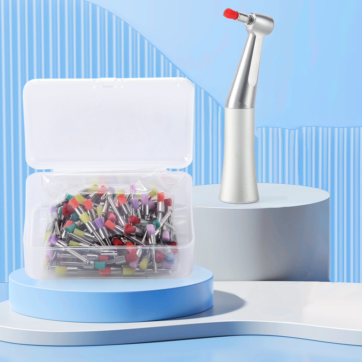 Dental Nylon Materials Closure Flat Polishing Polisher Prophylaxis Brushes
