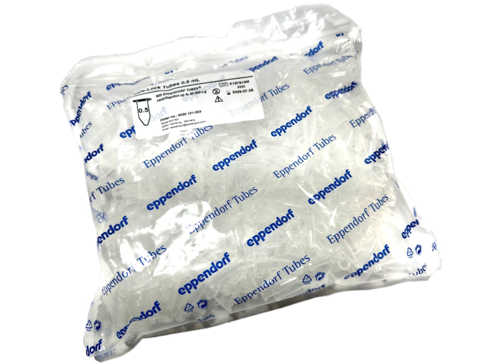 EPPENDORF™ 0.5mL Safe-Lock Microtubes 30,000xg – 500/Box – LAB LABORATORY