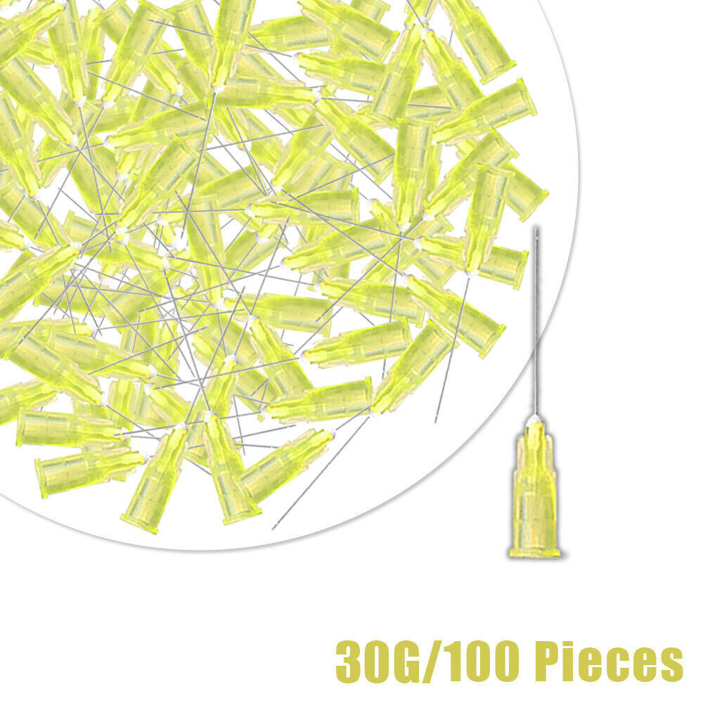 100pcs Dental Disposable Syringe Tips Irrigation Needle Side Hole 30G 27G 25G