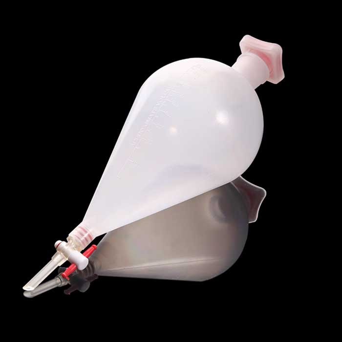 Plastic Separatory Filter Funnel, PTFE Stopcock, Lab Supplies, 125-1000ml ca
