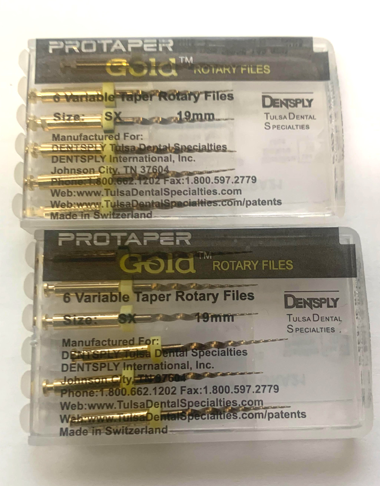 2 x Dentsply ProTaper Gold Files Assorted SX19
