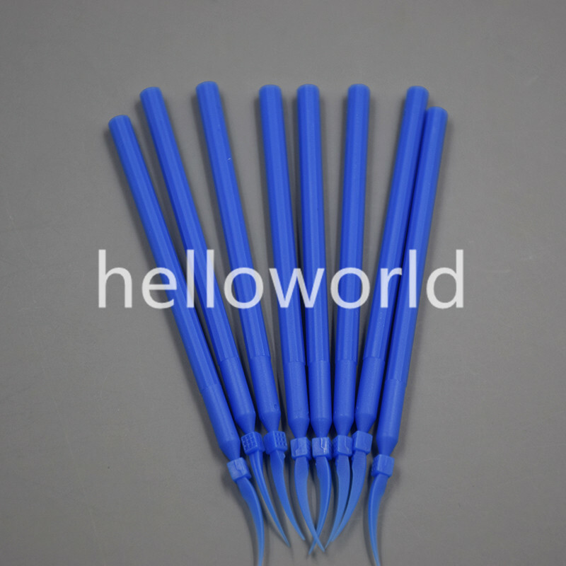 Medium Size Blue Long Handle Dental Poly Plastic Interdental Wedges 100 Pcs New