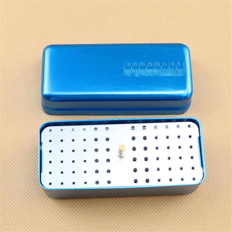 1pc 72 Hole Aluminum Dental Box Autoclave Sterilizer Burs Endo File Holder qqaz