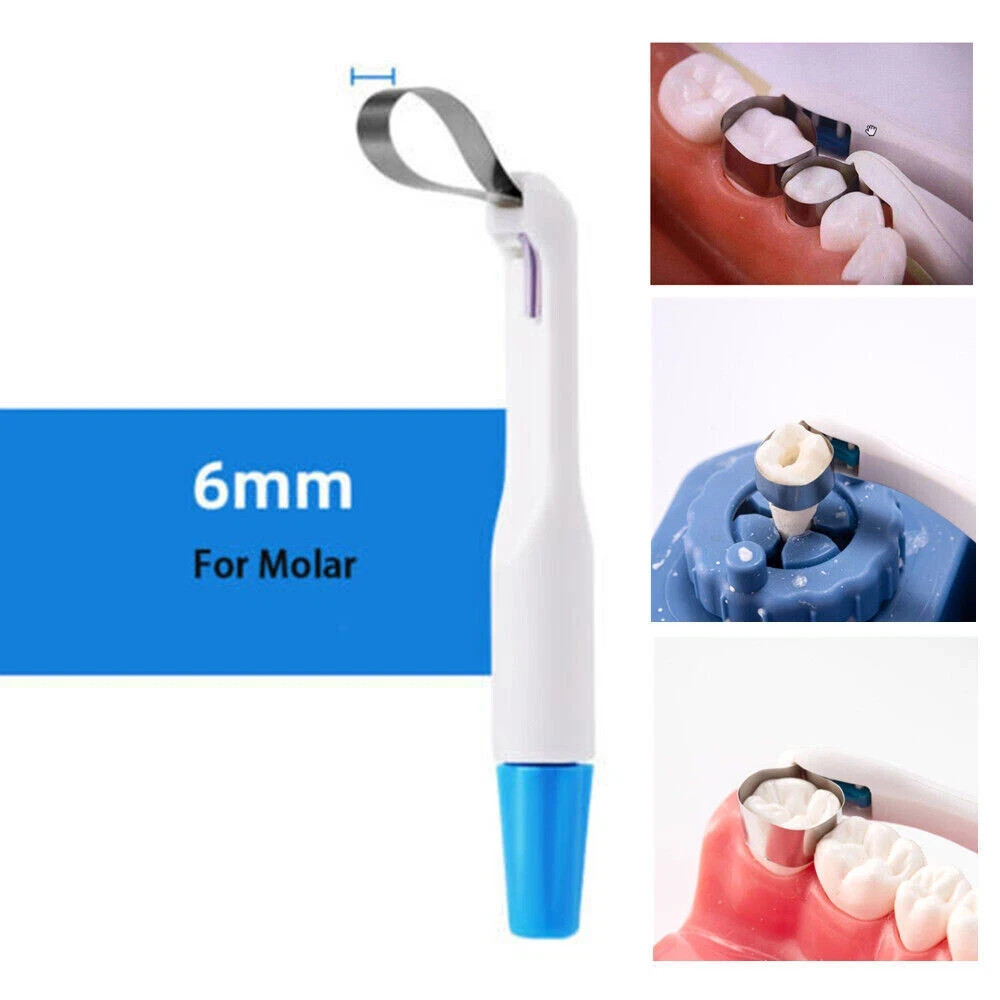 10Pcs Dental Metal Matrix Band Premolar/Molar Matrices Clamp 4.5/6mm Restoration