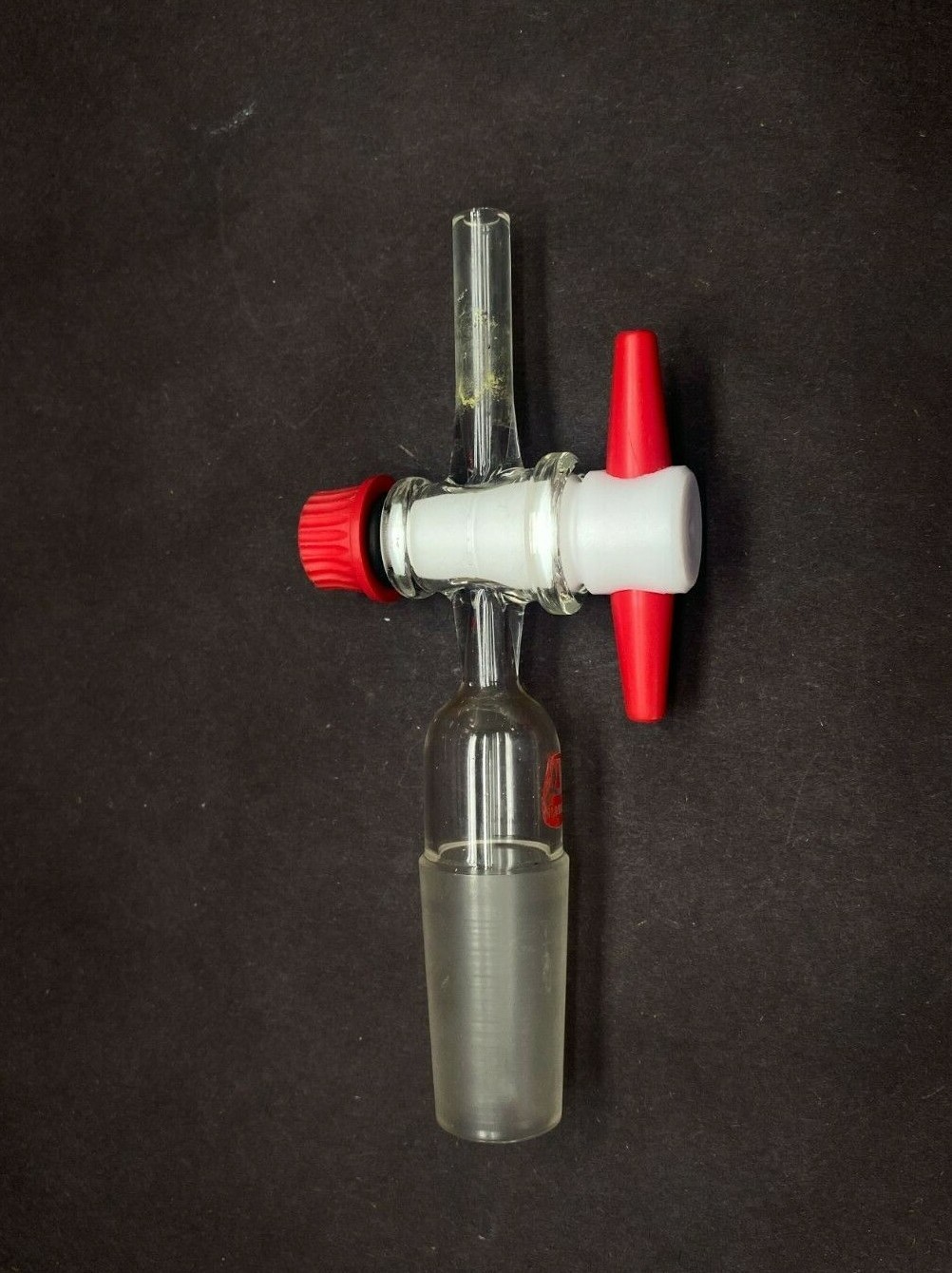 ALDRICH Glass 24/40 Joint Straight Septum Inlet Flow Control Adapter PTFE STPK
