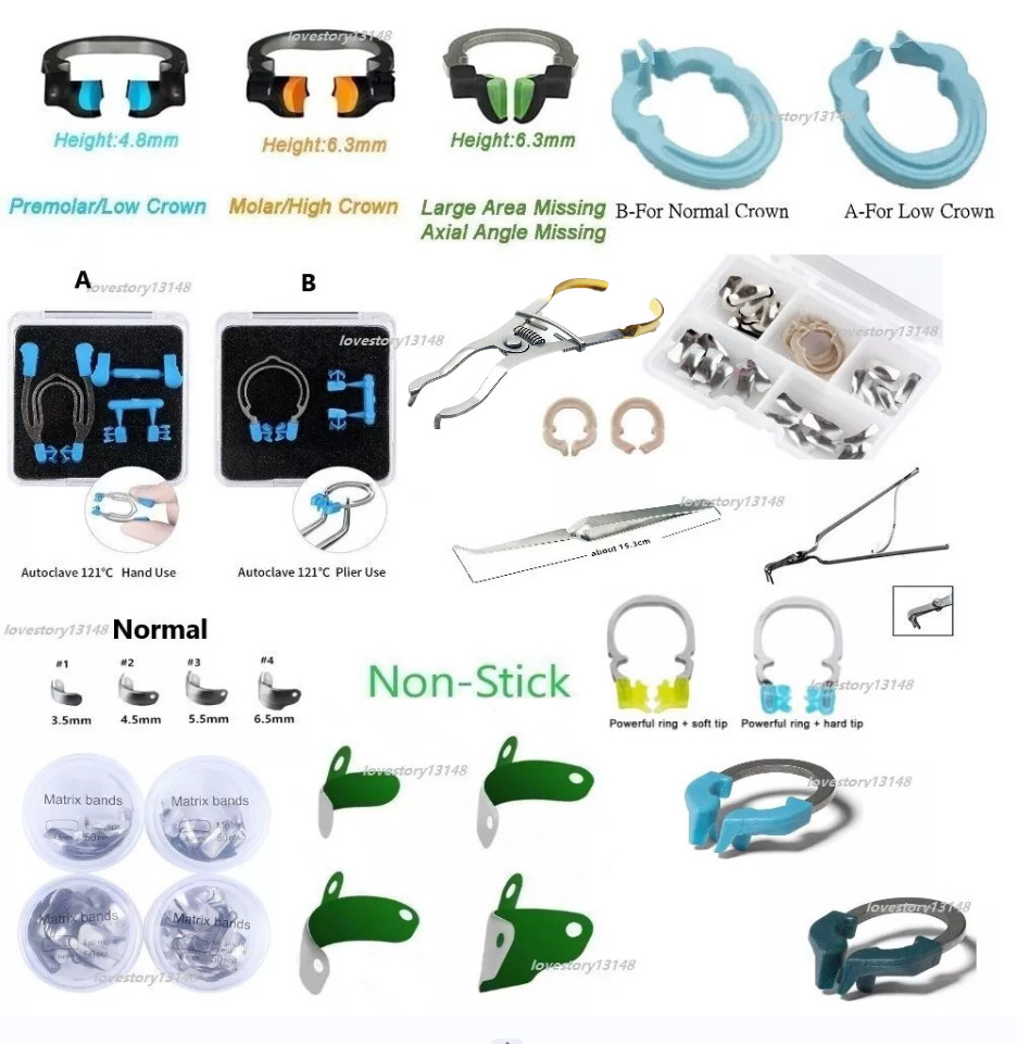 Dental Matrix Bands Ring Sectional Matrice Clamp Fit Garrison Palodent V3 System
