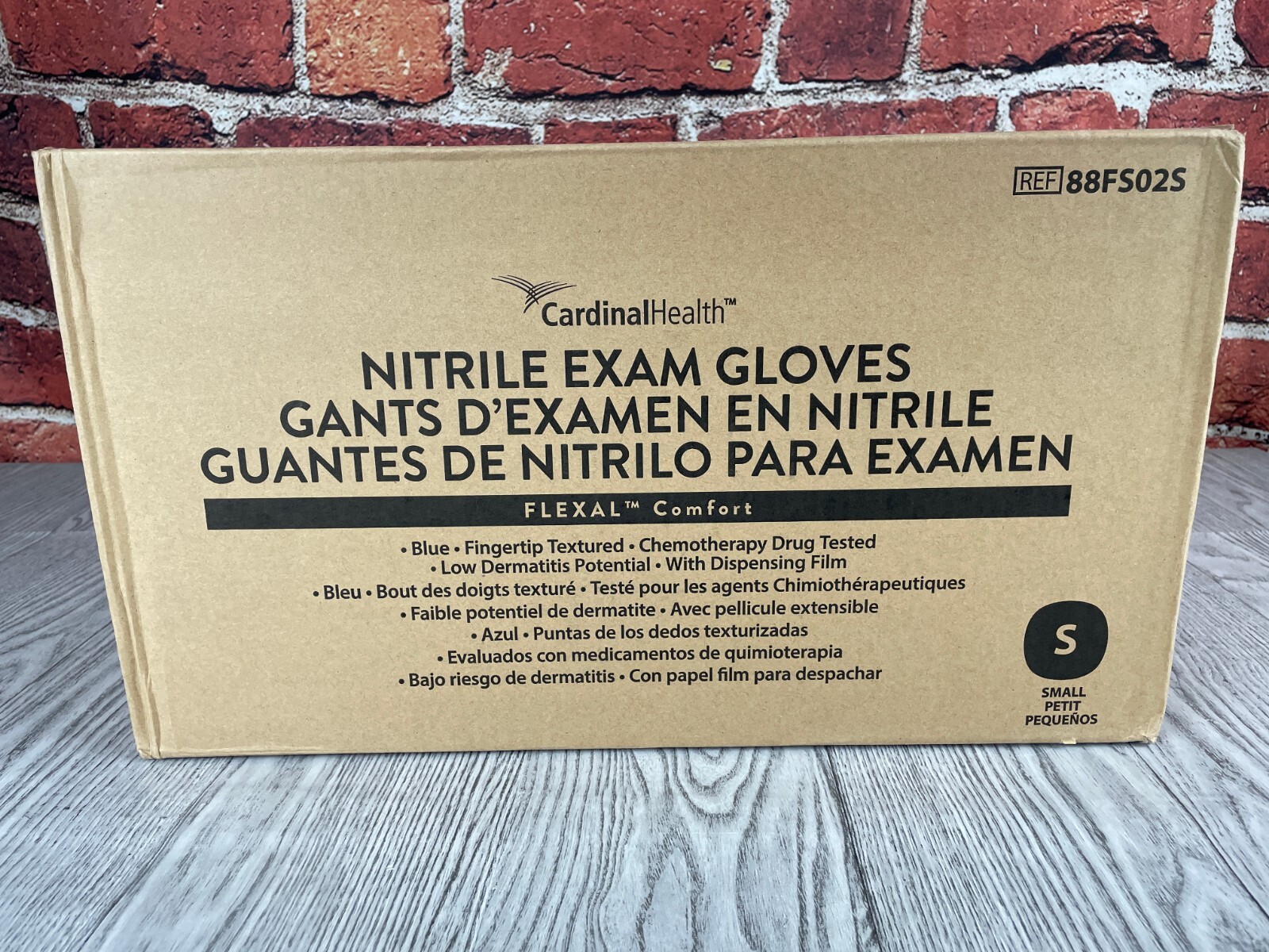 CARDINAL HEALTH™ Flexal Comfort Exam Gloves Blue, SM, 250EA/BX, 10BX/CS