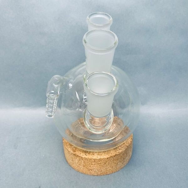 Chemglass Round Bottom Flask 3 Neck 29/42 CN 24/40 SN Heavy Wall 500mL Jacketed
