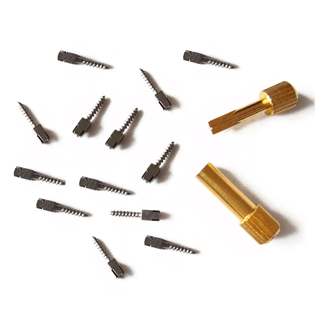 Dental Endo Screw Post Completed Silver/Gold Plated Conical Pins/Fiber Posts