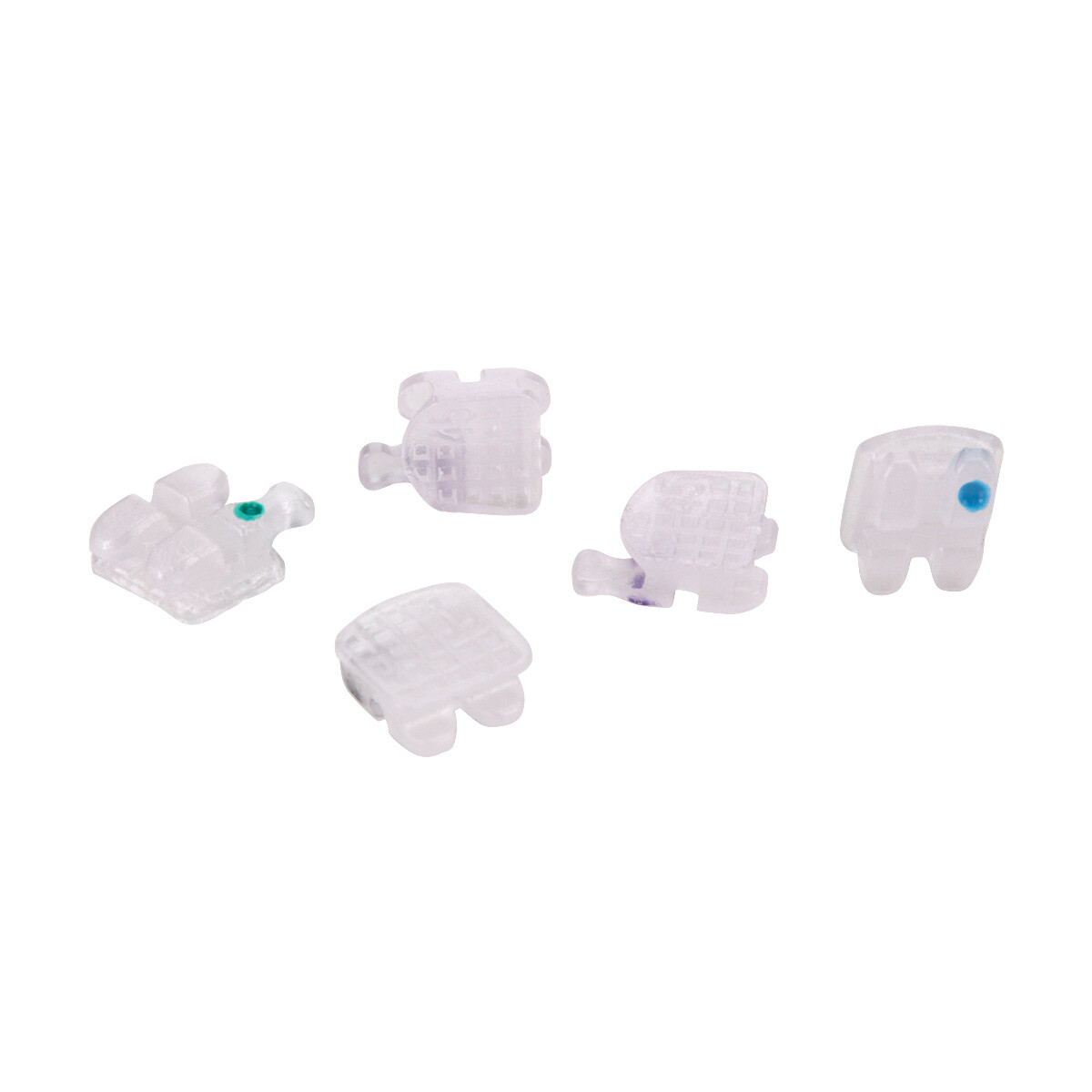 AZDENT Dental Orthodontic Ceramic Brackets Braces Roth.022 345 Hooks Marked
