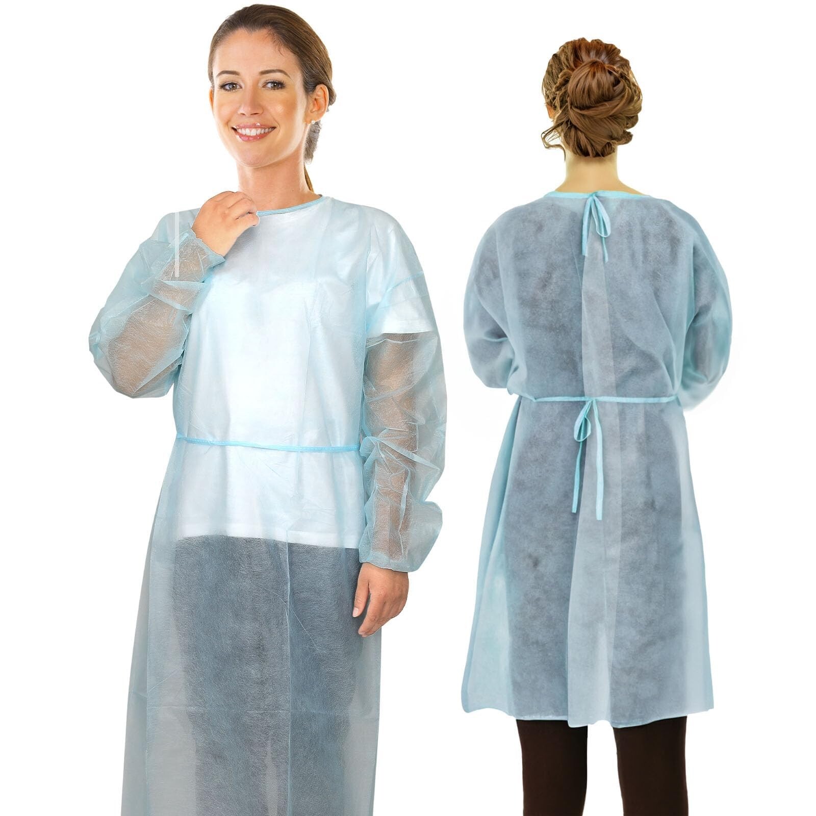 Dental Grade Disposable PP+PE Isolation Gown AAMI | Long Sleeve & Elastic Cuff
