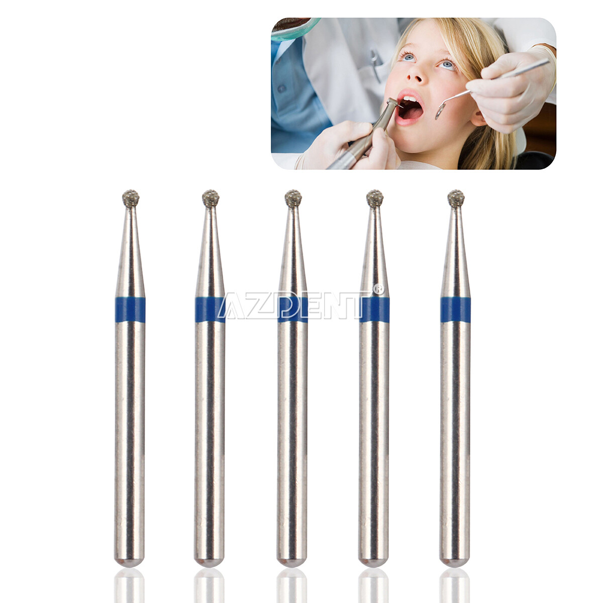 AZDENT Dental FG Burs Diamond Tungsten Carbide Drill for High Speed Handpiece