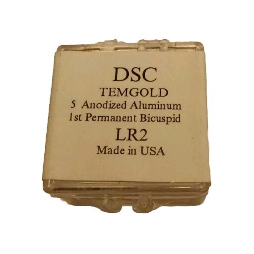 DSC Dental 1st Permanent Bicuspid TEMGOLD 5/Pk ANODIZED ALUMINUM USA LR2
