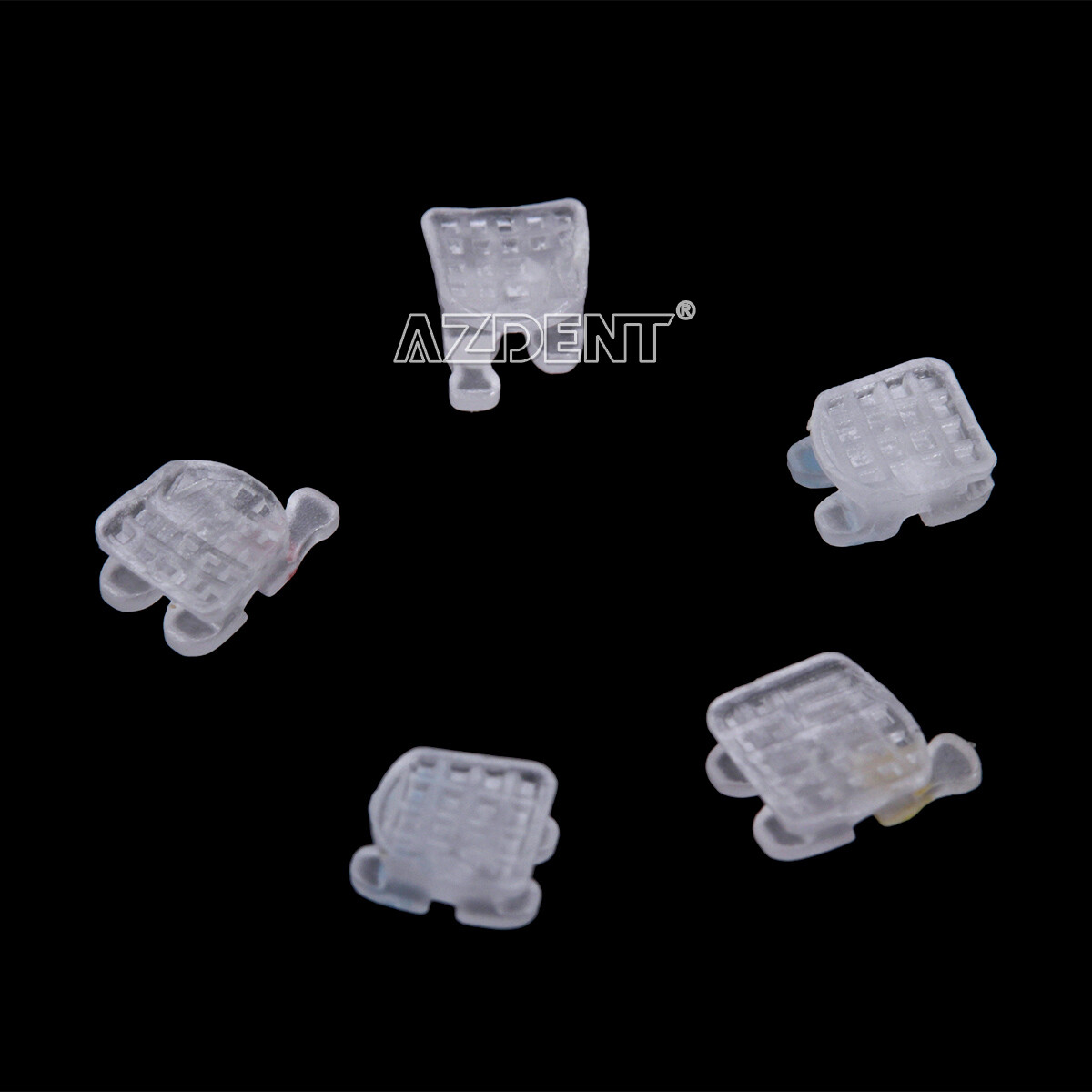 20PCS Dental Orthodontic Ceramic Bracket Braces Mesh Base Roth 0.022 Hooks 345