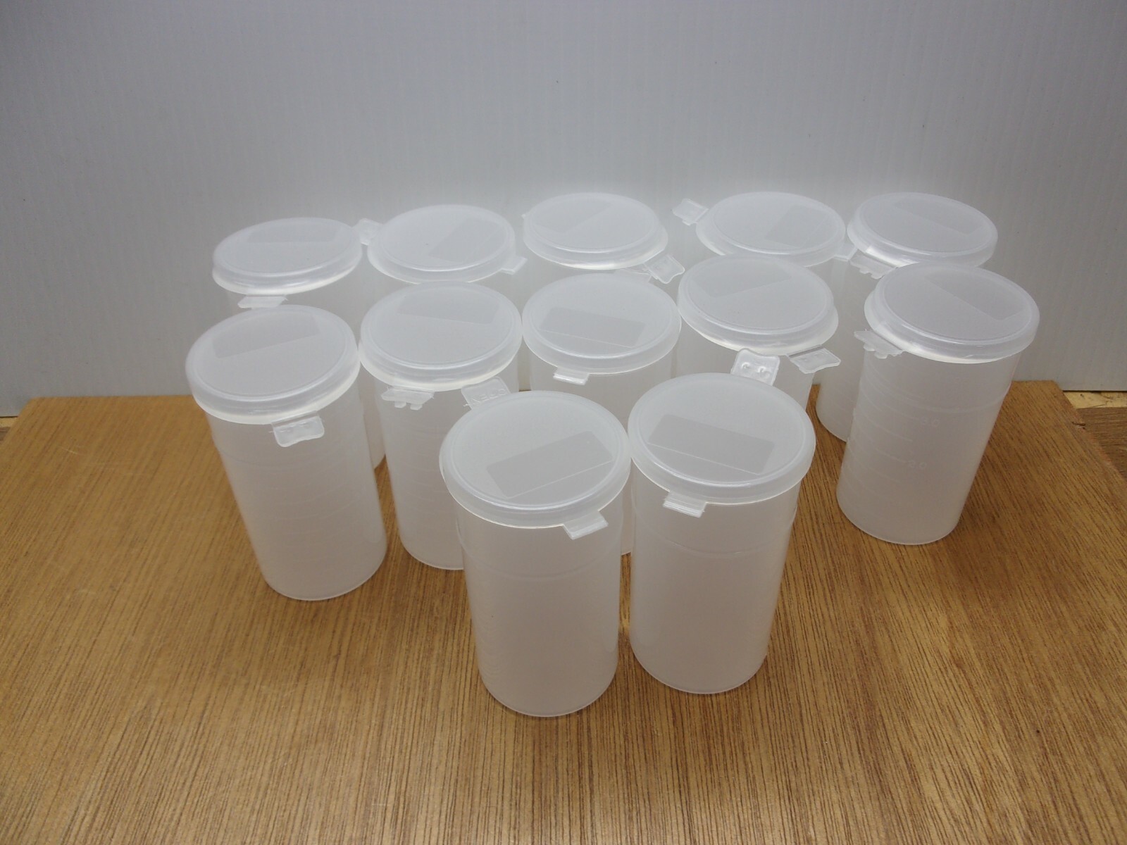 (Qty.12) Polypropylene Storage Bottles Snap Lock Screws Jewelry Parts Coins 4oz.