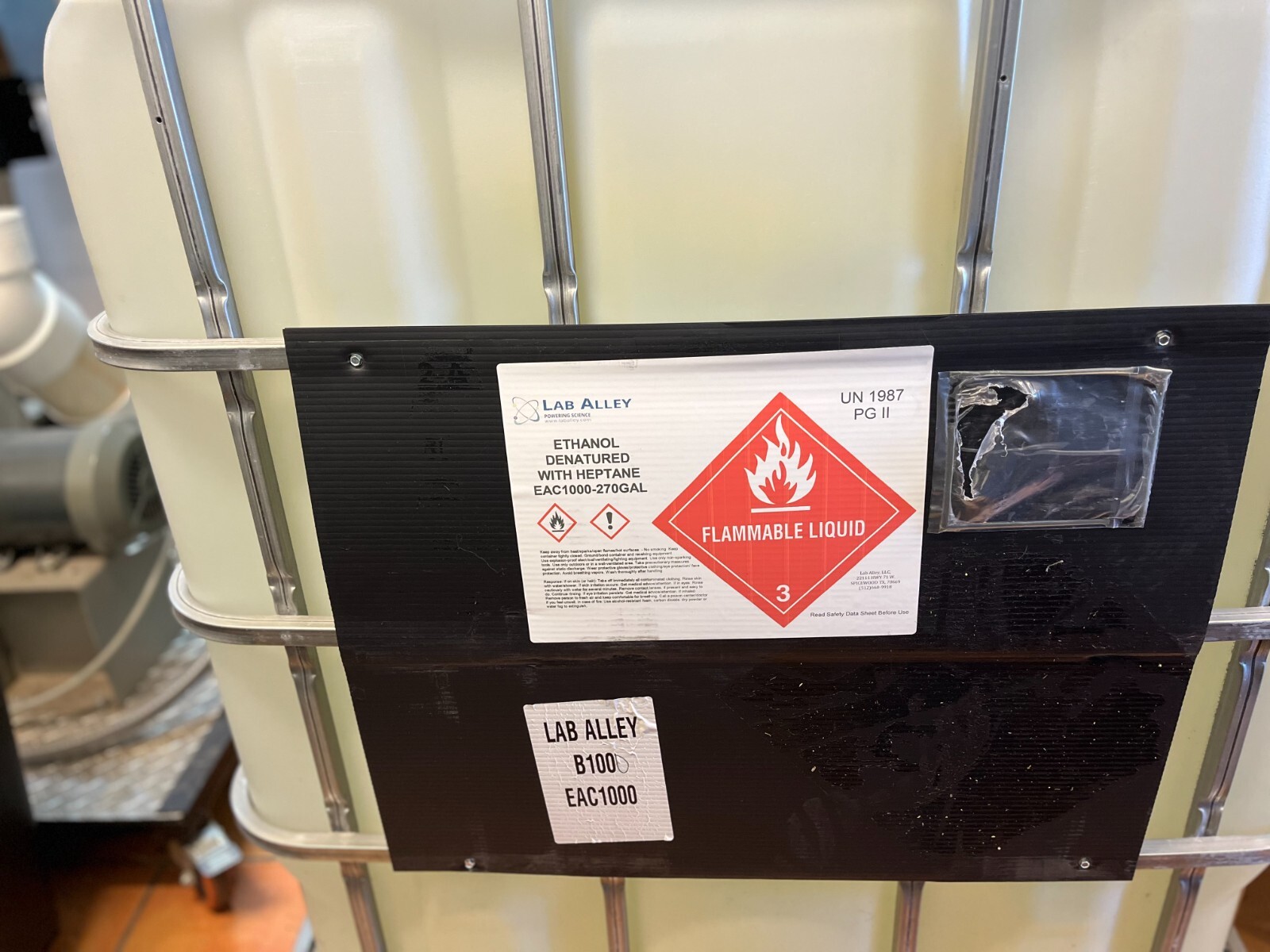 Ethanol 200 Proof (100%) Completely Denatured with Heptane, Kosher