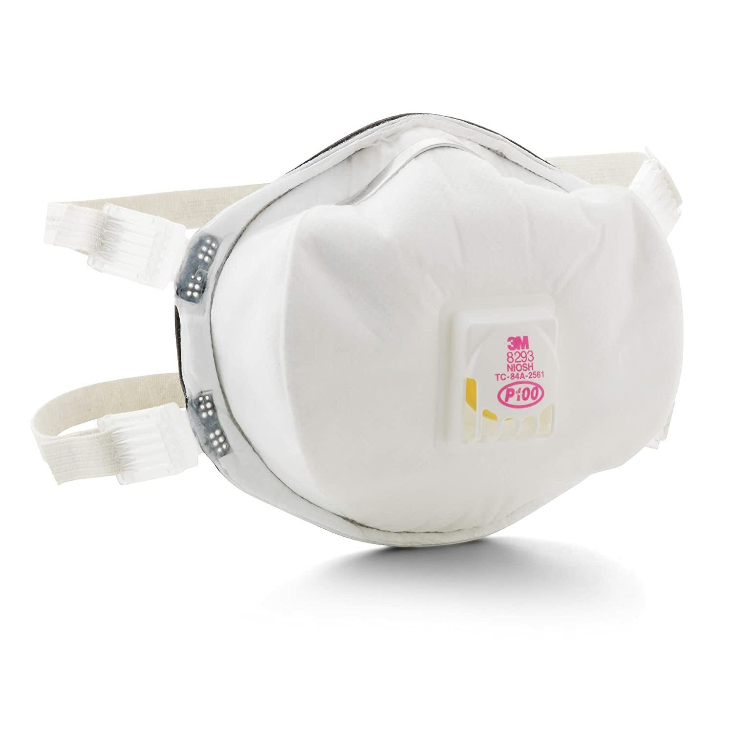 3M 8293 P100 Disposable Particulate Respirator With Adjustable Buckle & Noseclip