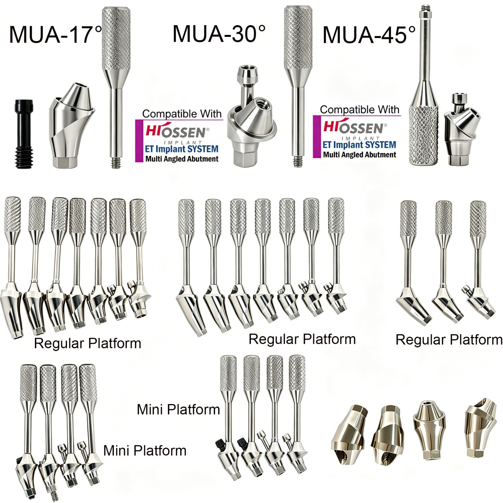 Hiossen Implant Multi unit 4.8mm angled/straight/locator abutment overdenture