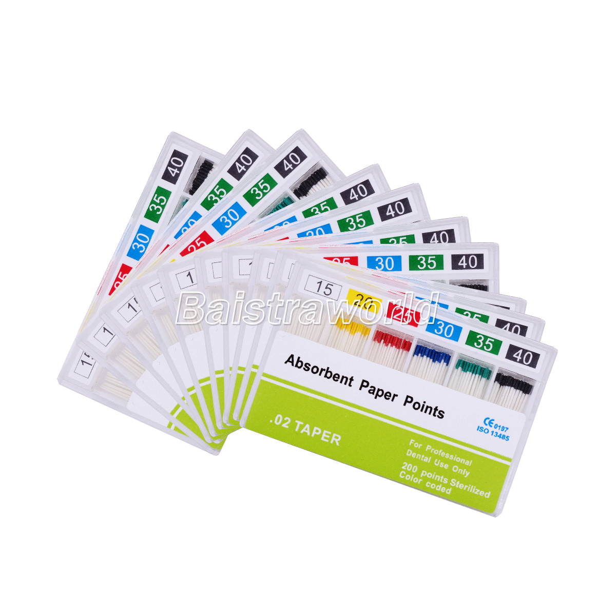Puntos de Papel Absorbente Dental Fibra Endodóntica de Raíz de Algodón PP0.02/04