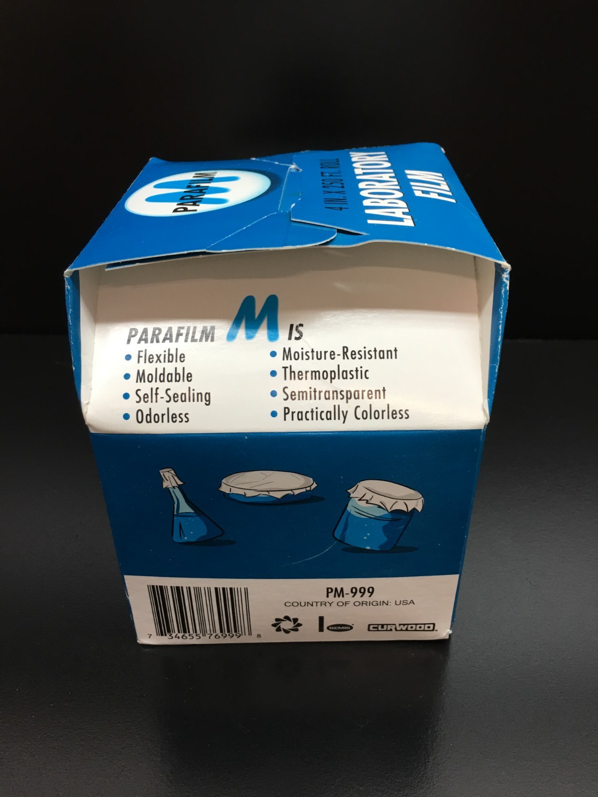Parafilm REF PM-999 Laboratory Film 4″ x 250′ Double Size Roll