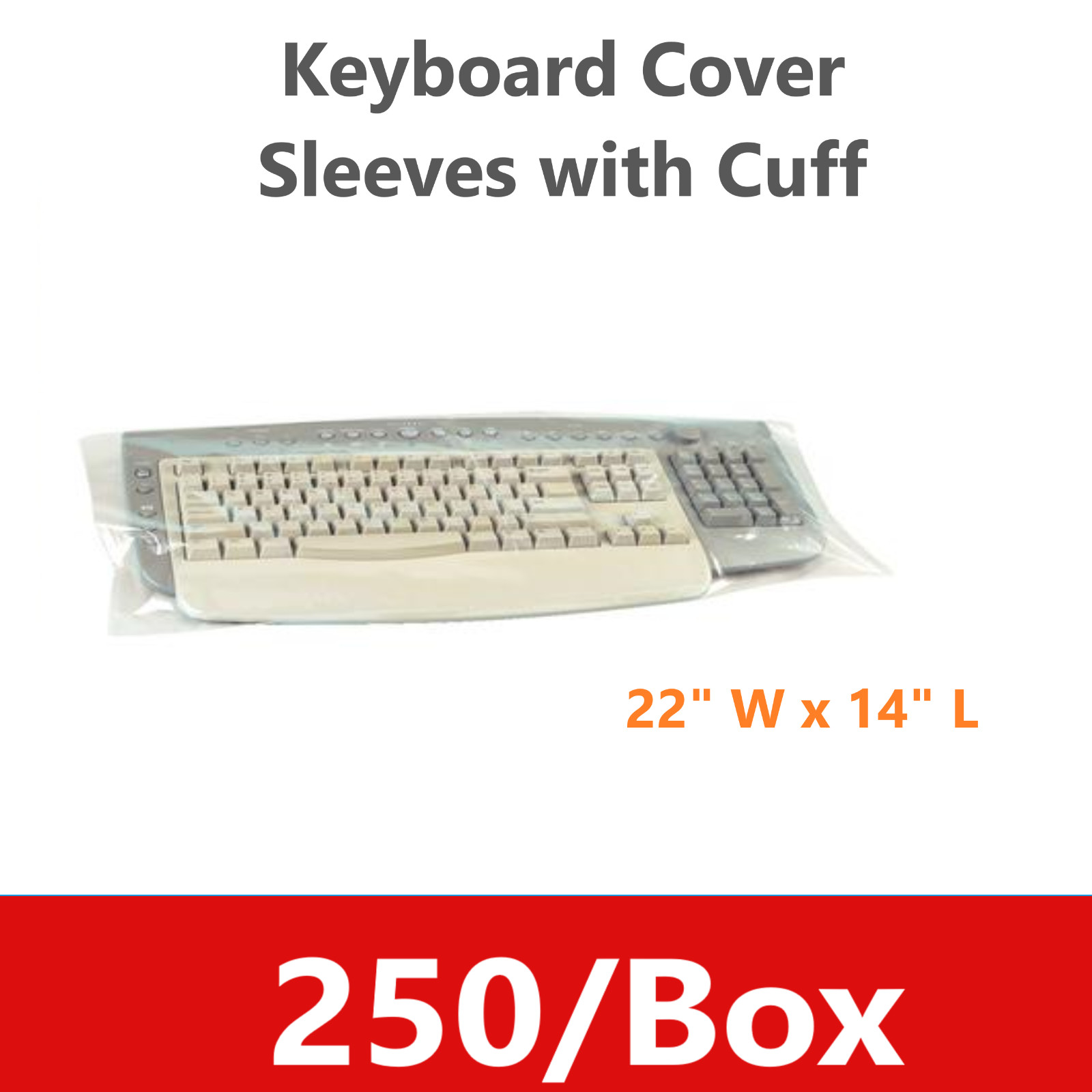 Dental Barrier Keyboard Cover Sleeves with Cuff Large/ Small Mouse Cover 250/Box