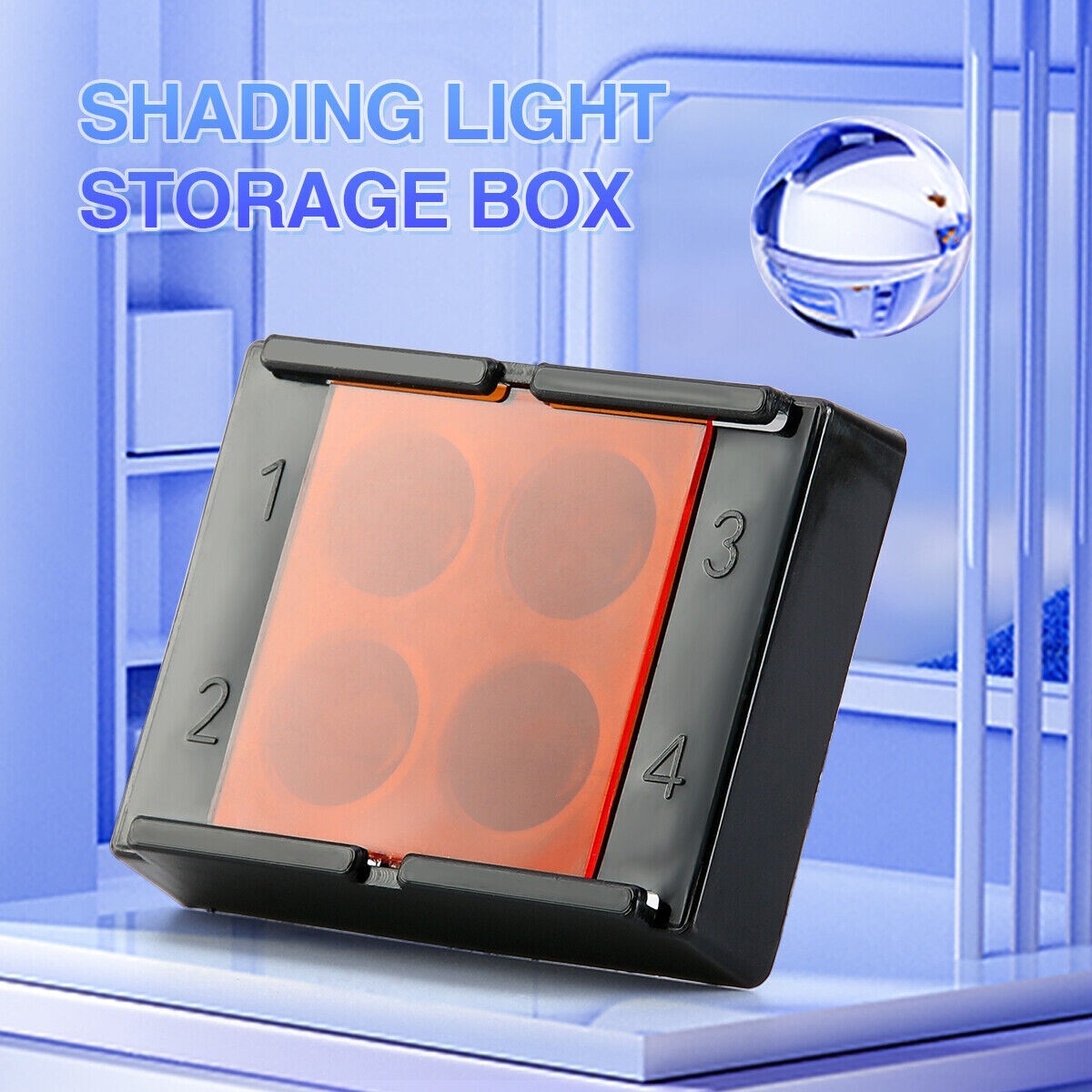 4 Holes Dental Shading Light Storage Box Composite Resin Mixing Light-Proof Case