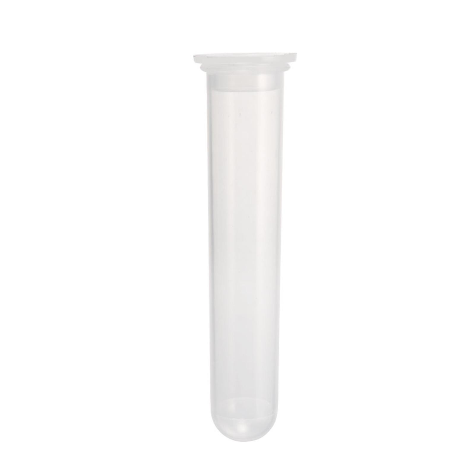 50 Pcs 20ml Round Bottom Micro Centrifuge Tubes w Attached Caps Clear White