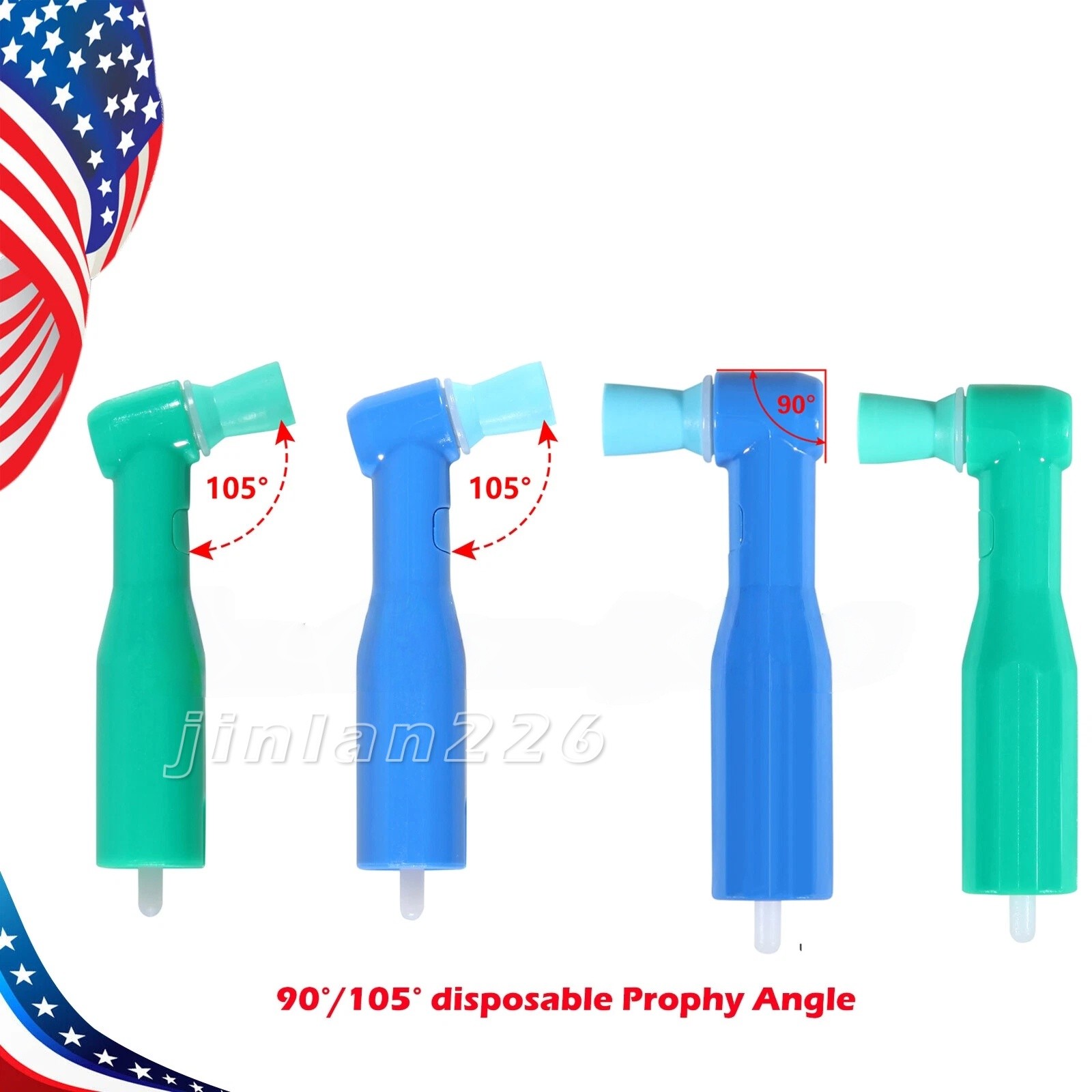 500pcs Dental Disposable Prophy Angles Top Quality Latex Free Soft or Firm