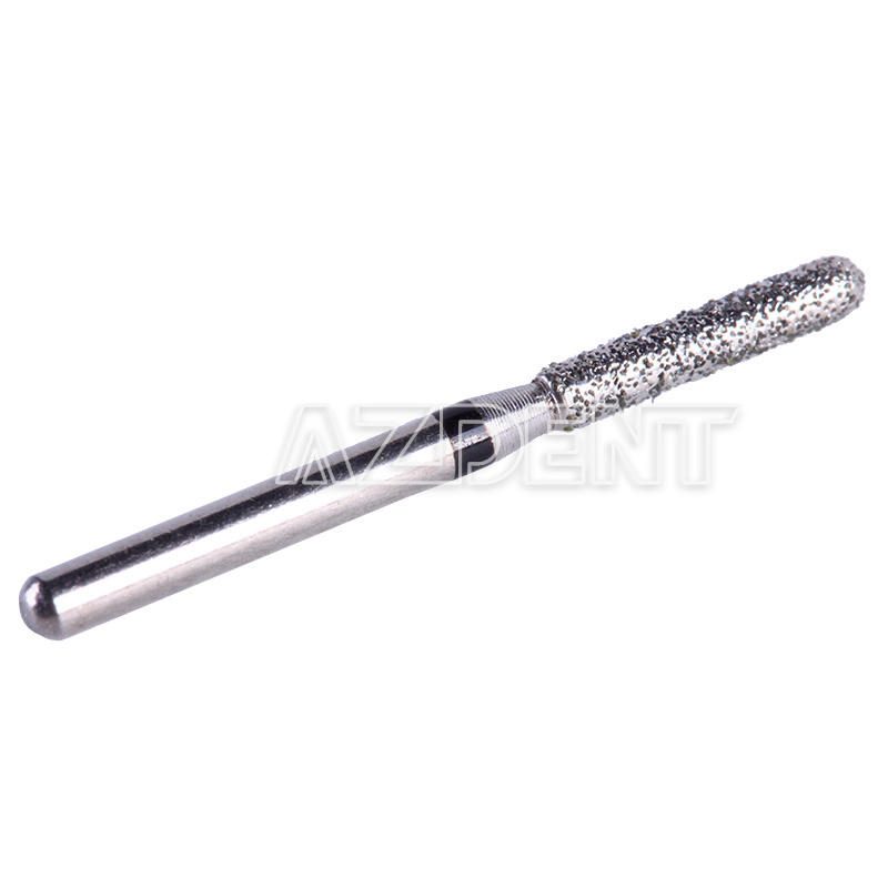 AZDENT Dental High Speed Diamond Burs Straight/Cylindrical Round Head SR-12S