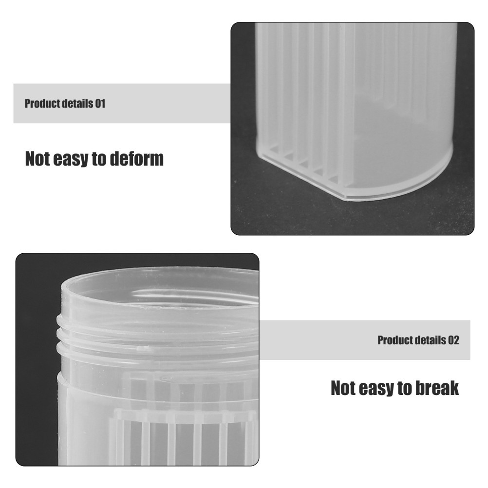 6 Pcs Staining Tank for Slides Lab Microscope Supplies Clear Plastic Jar