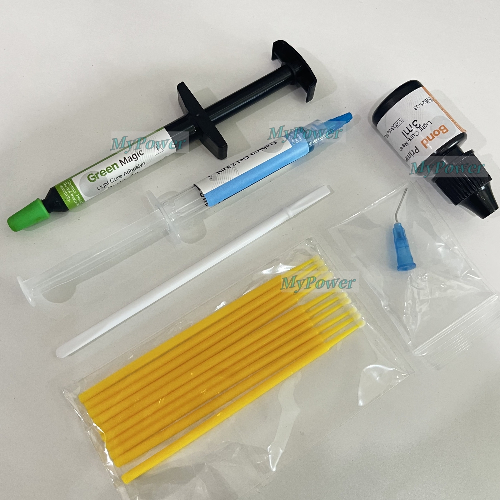 Dental Orthodontic Green Glue Light Cure Bonding Paste Adhesive Large/Small Kit