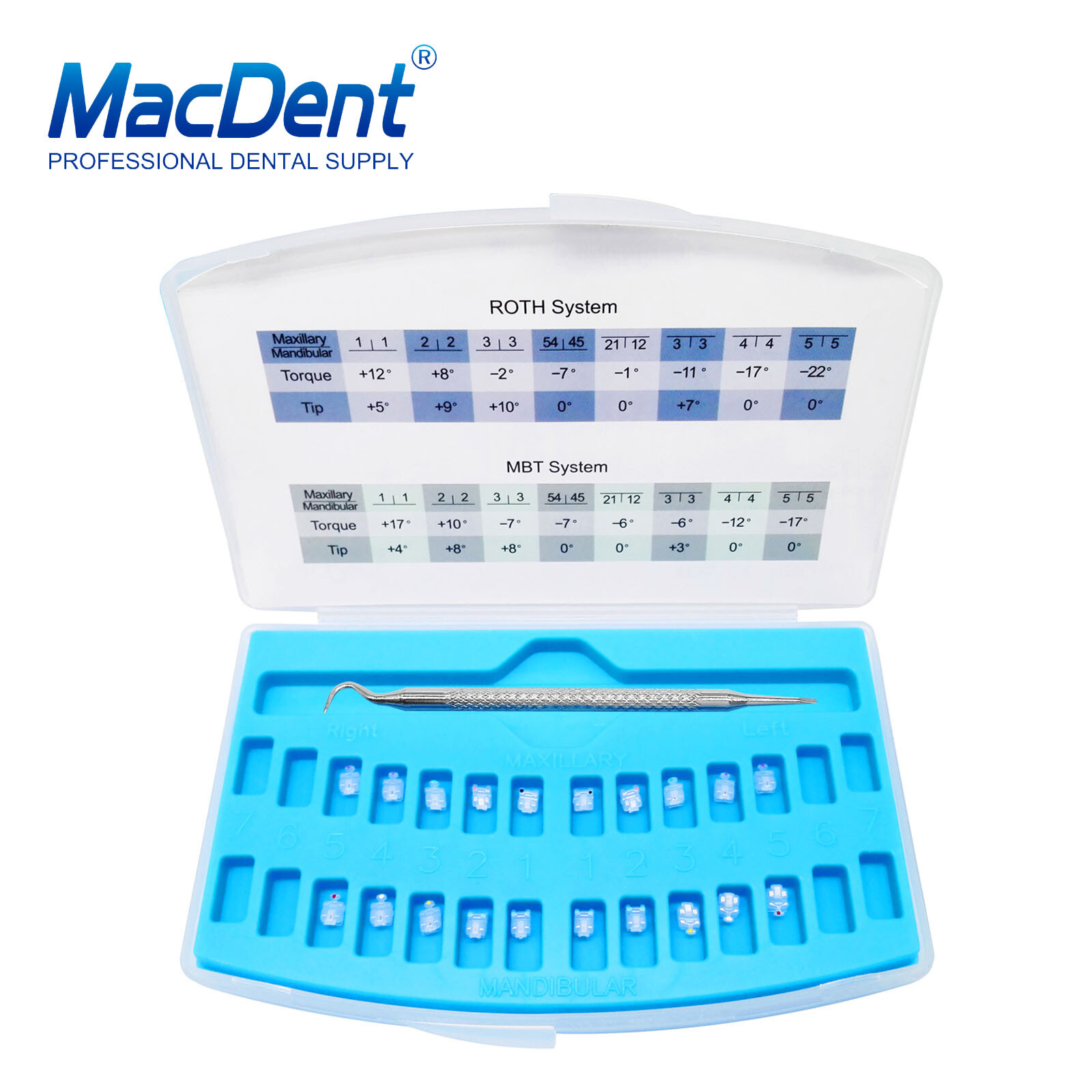Orthodontic Self Ligating Brackets Ceramic Sapphire brace RothMBT 022»3/345Hook