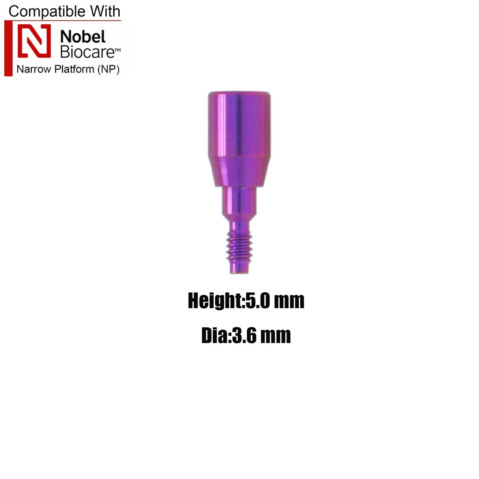 US NOBEL Dental Healing Cap Abutment RP/NP Compatible With Active ∅3.6 ∅5.0 ∅6.0