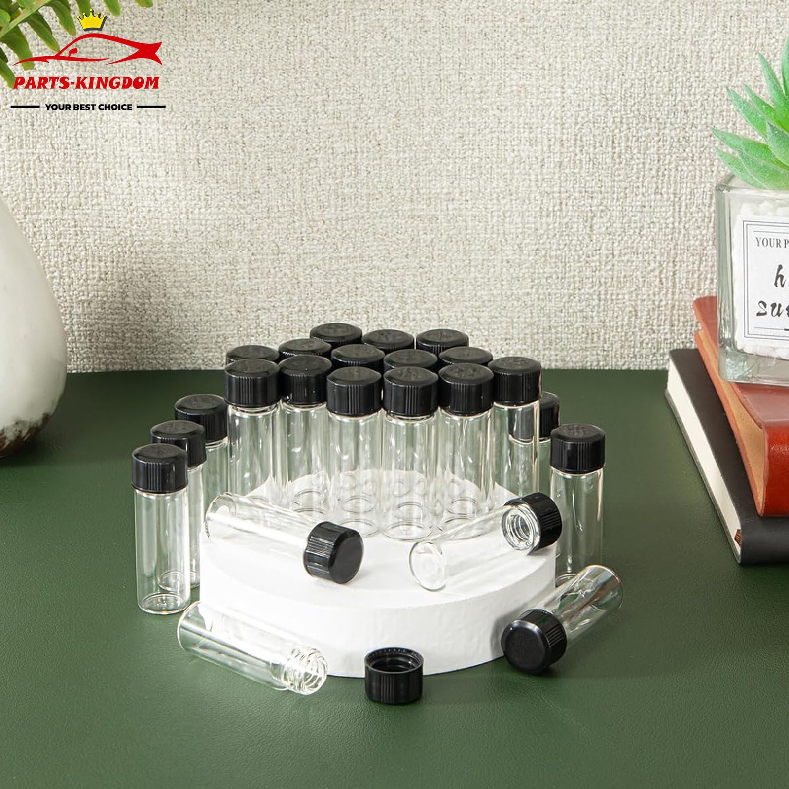 4ml 100pcs Clear Glass Vials with Plastic Screw Caps Sample Vials Small Bottles