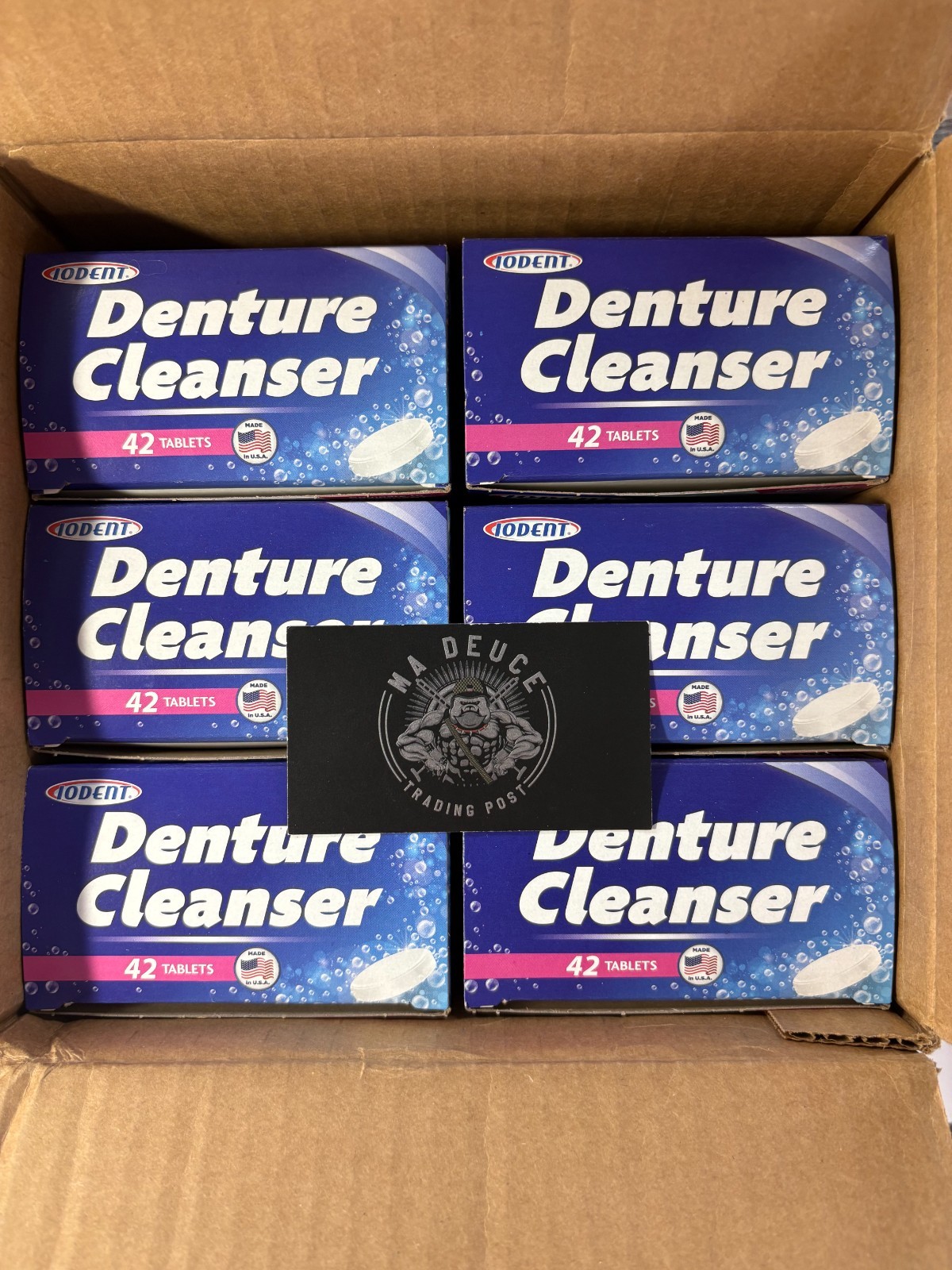 Case of 504 Tablets Iodent Antibacterial Denture Cleanser 12 Boxes of 42