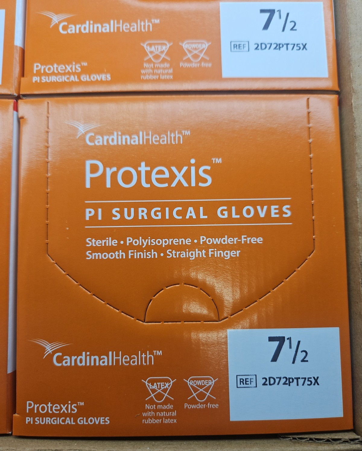 Protexis PI Surgical Gloves *1 CASE 200 Pair* Cardinal Size: 7.5 Exp: 12/26