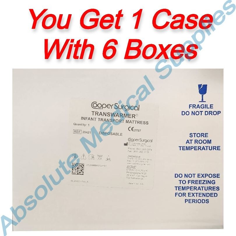*6-Packs* Cooper Surgical TransWarmer Infant Transport Mattress Disposable 20421