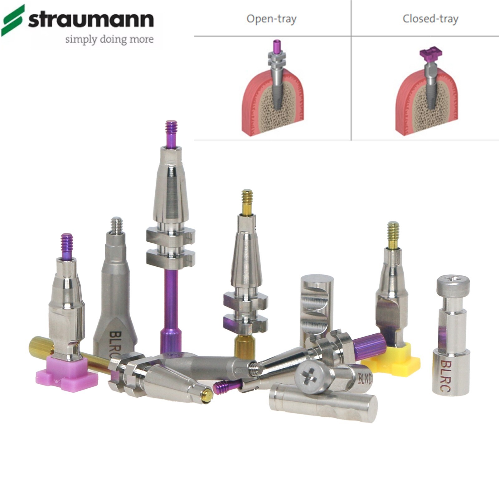 Dental ITI Straumann Healing & Locator Abutments Open/Closed Tray Post NC/RC Cap