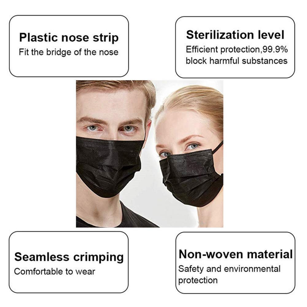 Face Mask Disposable Non Medical Surgical 3-Ply Earloop Mouth Cover [50/100 PCS]