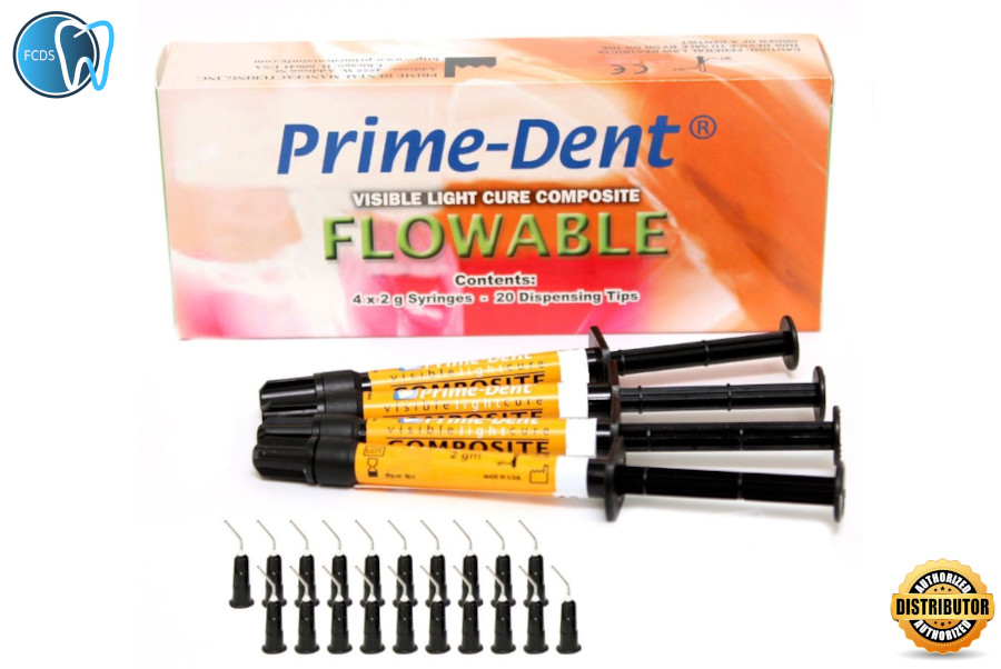 NEW Dental Flowable VLC Light Cure Composite Resin 4 Syringe Kit – A1