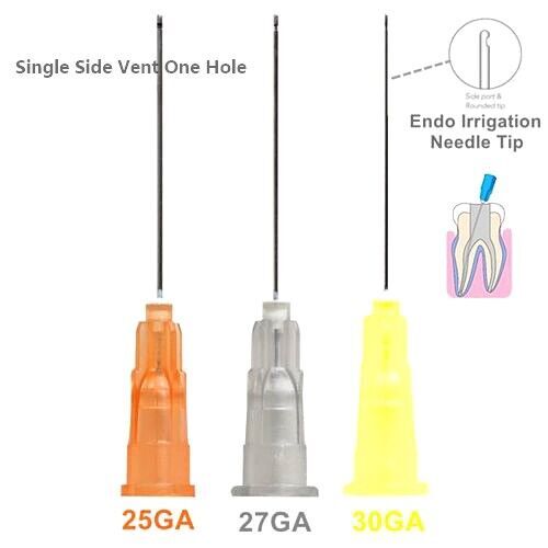 Dental Endo Irrigation Tips Root Canal Flushing Syringe Tip One Hole 25G/27G/30G