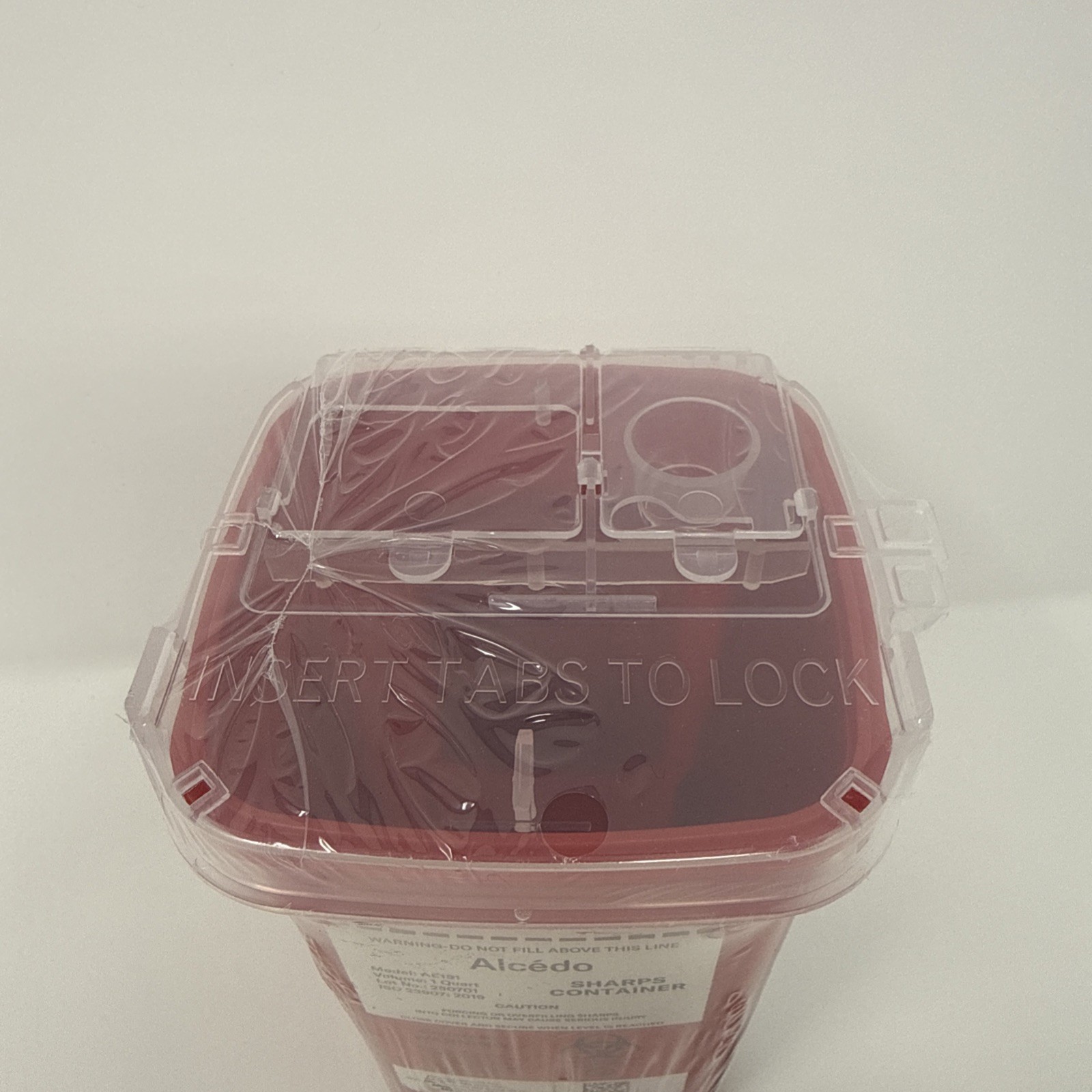 Alcedo Sharps Container for Home Use 1 Quart 1 pack Needle and Syringe Disposal