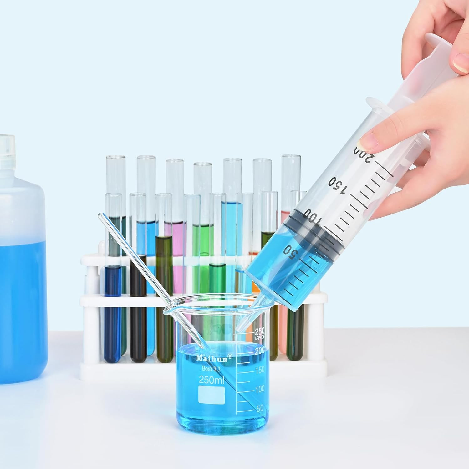 500Ml Plastic Syringe for Liquid – Large Syringes with Adapter for Scientific La