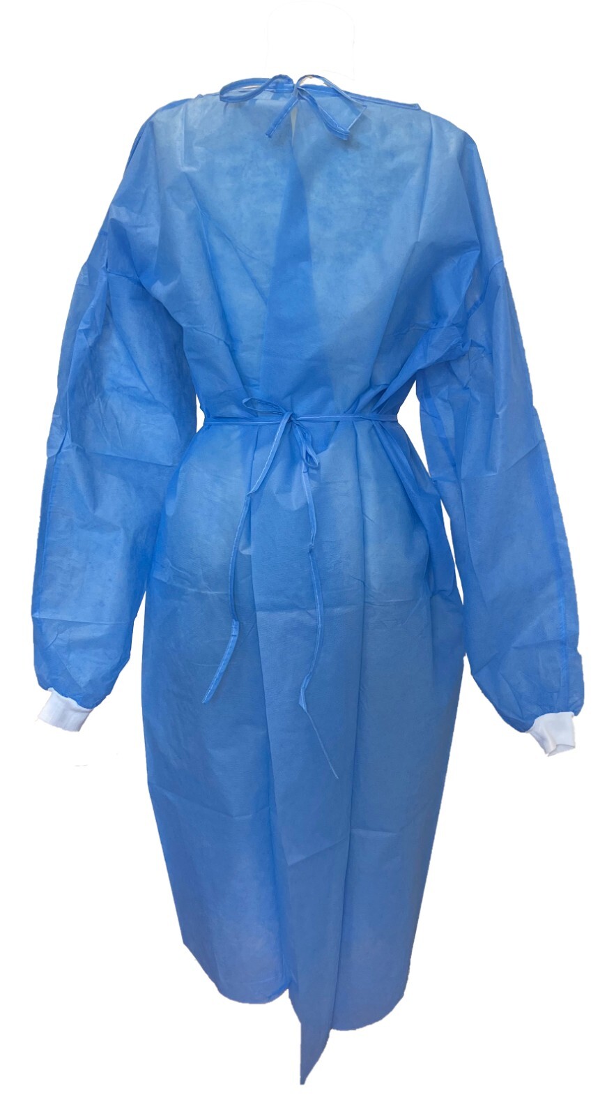 Isolation Gown SMS Knit Cuff Disposable Medical/Dental, 30gsm, Blue, (20 pcs)